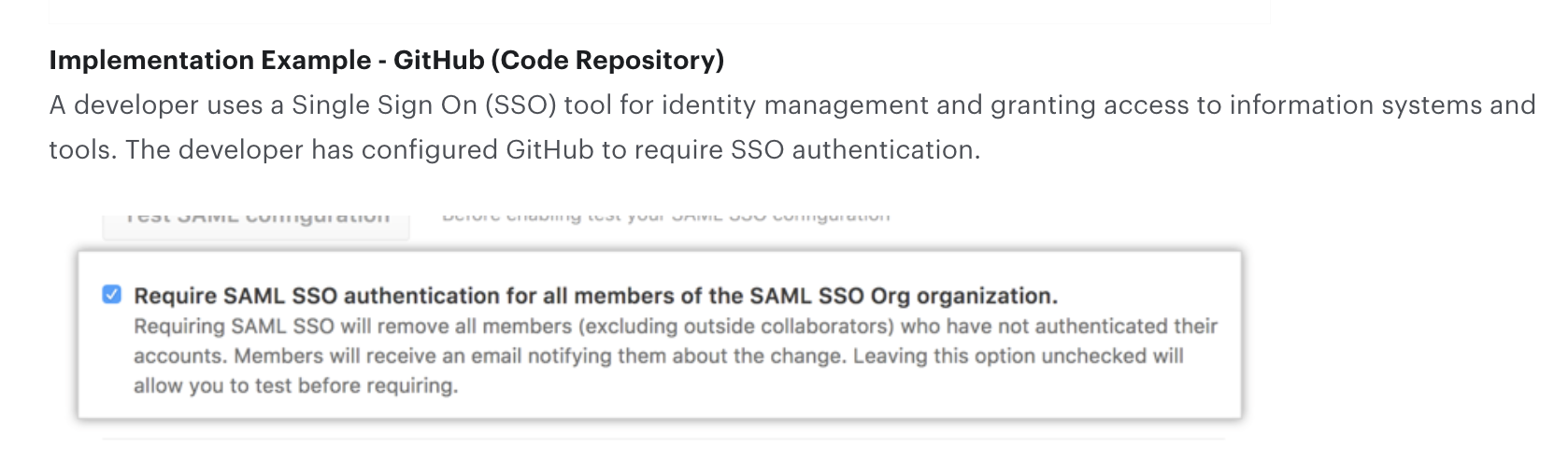 SSO Implementation Example - GitHub